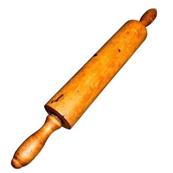Vintage wooden rolling pin 20 inch - Picture 3 of 9